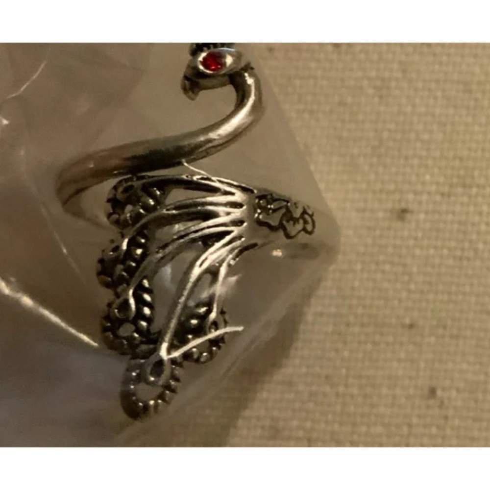 Silver colored adjustable ring